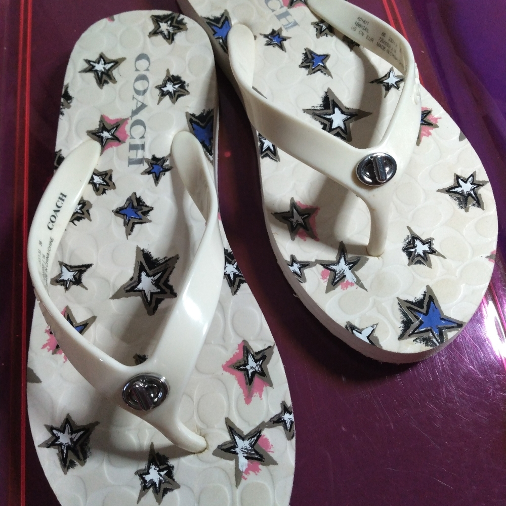 COACH flip flops sandals size 6